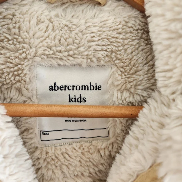 Abercrombie Kids Shearling Sherpa Jacket Coat Size 15/16 XL - Picture 2 of 7